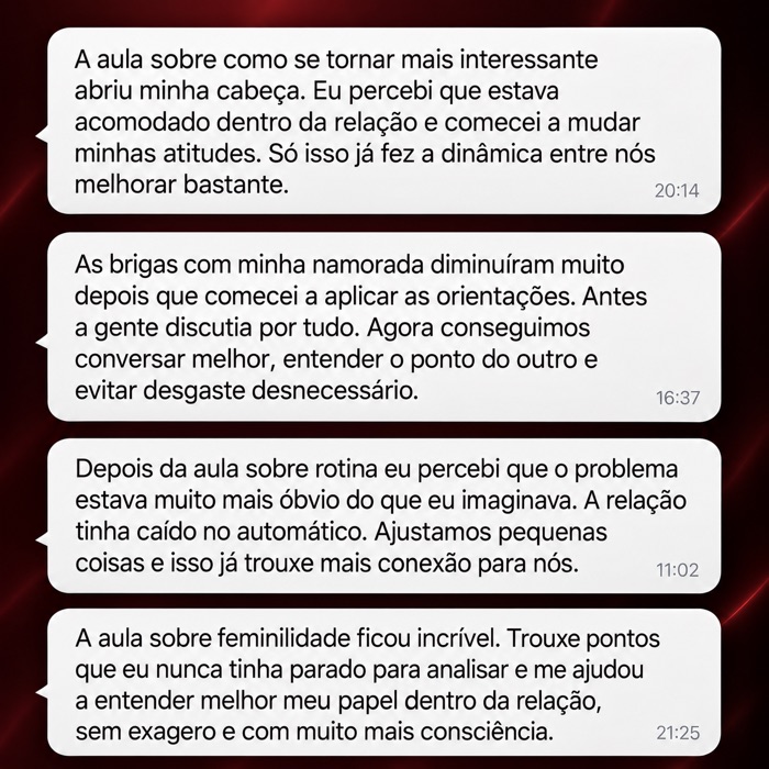 Depoimento de aluno